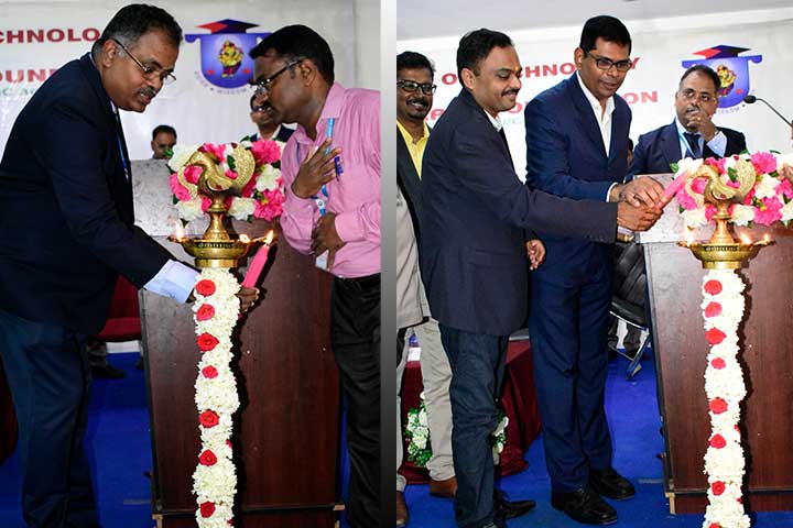 Lamp Lighting Ceremony in the inauguration of fresher day celebration at AVIT
